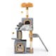 image 10 of COSTWAY 128 CM Tall Cat Tree Multi-Level Aesthetic Grey