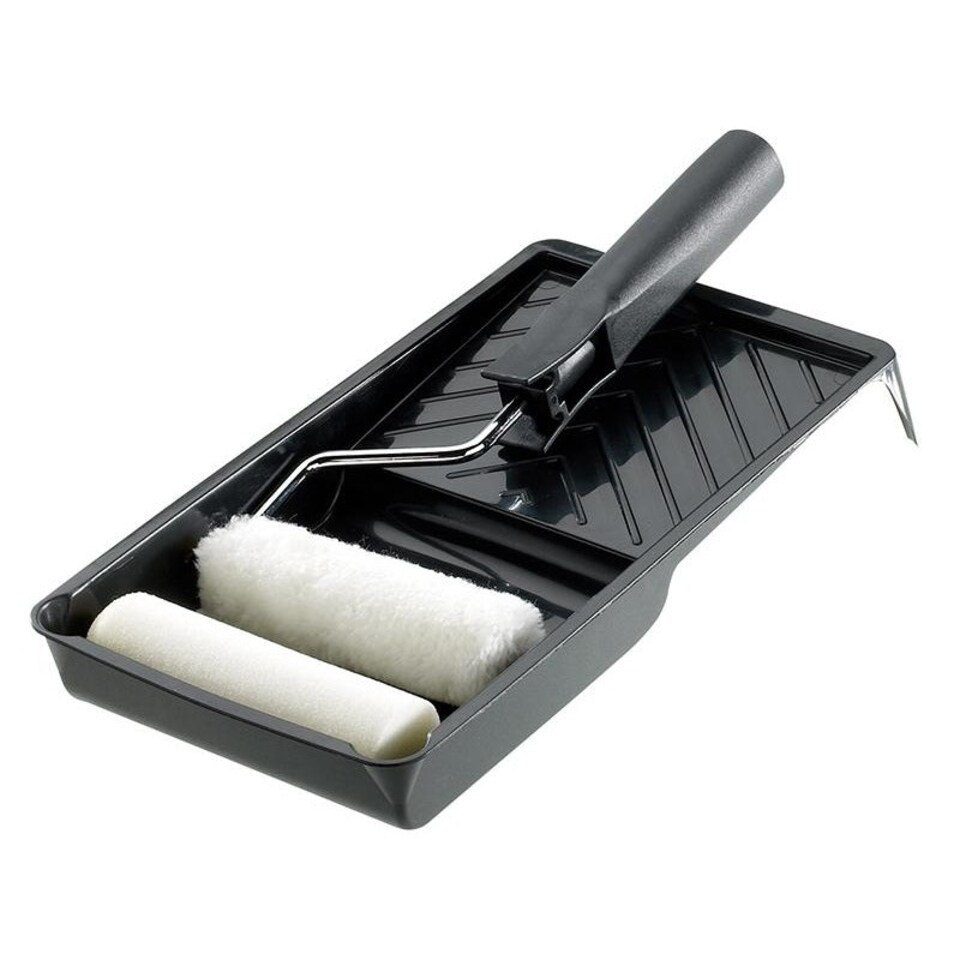 Stanley Hand Tools Mini Roller Emulsion & Gloss Kit 100mm (4in) - Multi Colour - 100 mm (4in)