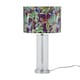 image 1 of Aura - Chrome Table Lamp with Safari Velvet Shade Chrome | Multi