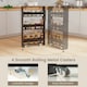 image 10 of COSTWAY 4-Tier Slim Storage Cart with Open Shelves Black Black