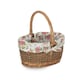 image 4 of Oval Unpeeled Willow Shopping Basket with Garden Rose Lining Multi | Garden Rose | M