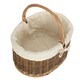 image 6 of Small Lined Country Oval Wicker Shopping Basket Multi | Garden Rose | S