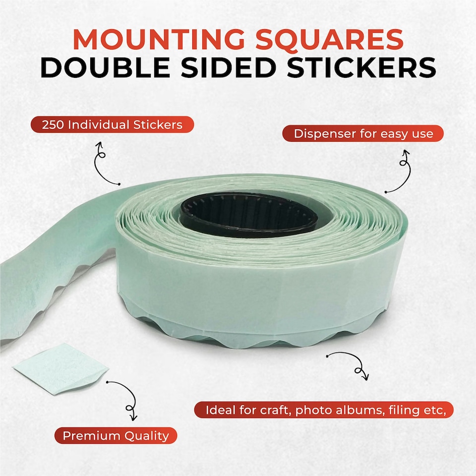 image 1 of Pack of 2500 Janrax Mounting Squares - Double Sided Stickers