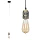 image 4 of ValueLights Casco Low-Hanging Lampholder Brushed Gold Pendant Light and E27 Pear LED 4W Warm White 2700K Bulb