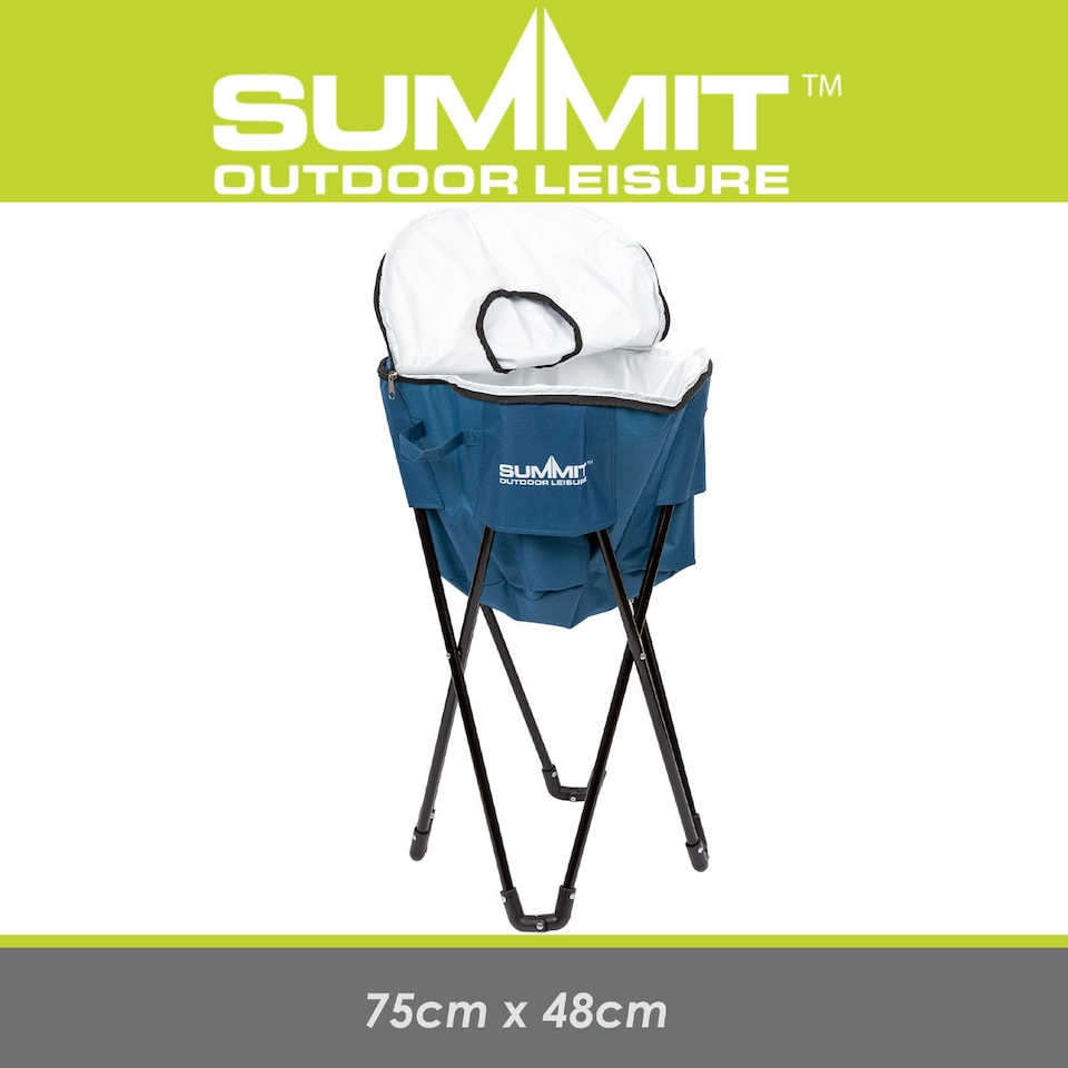 image 1 of vfm-estore Summit Folding Cooler Bag on Stand - Indigo Blue