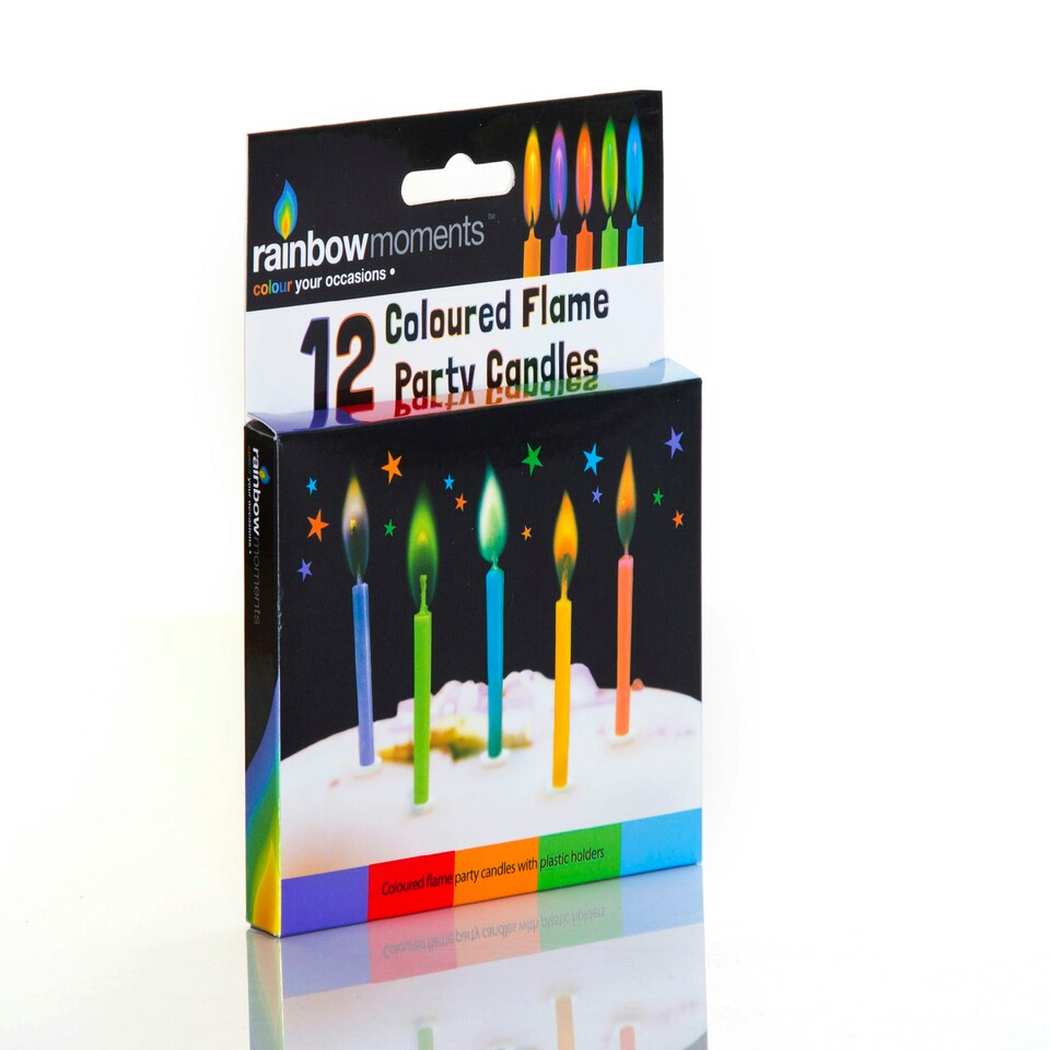 image 1 of Colour Flame Candle - Party 12 Candle