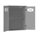 image 4 of Teamson Home Bathroom Wall Cabinet With Two Doors Grey Dawson