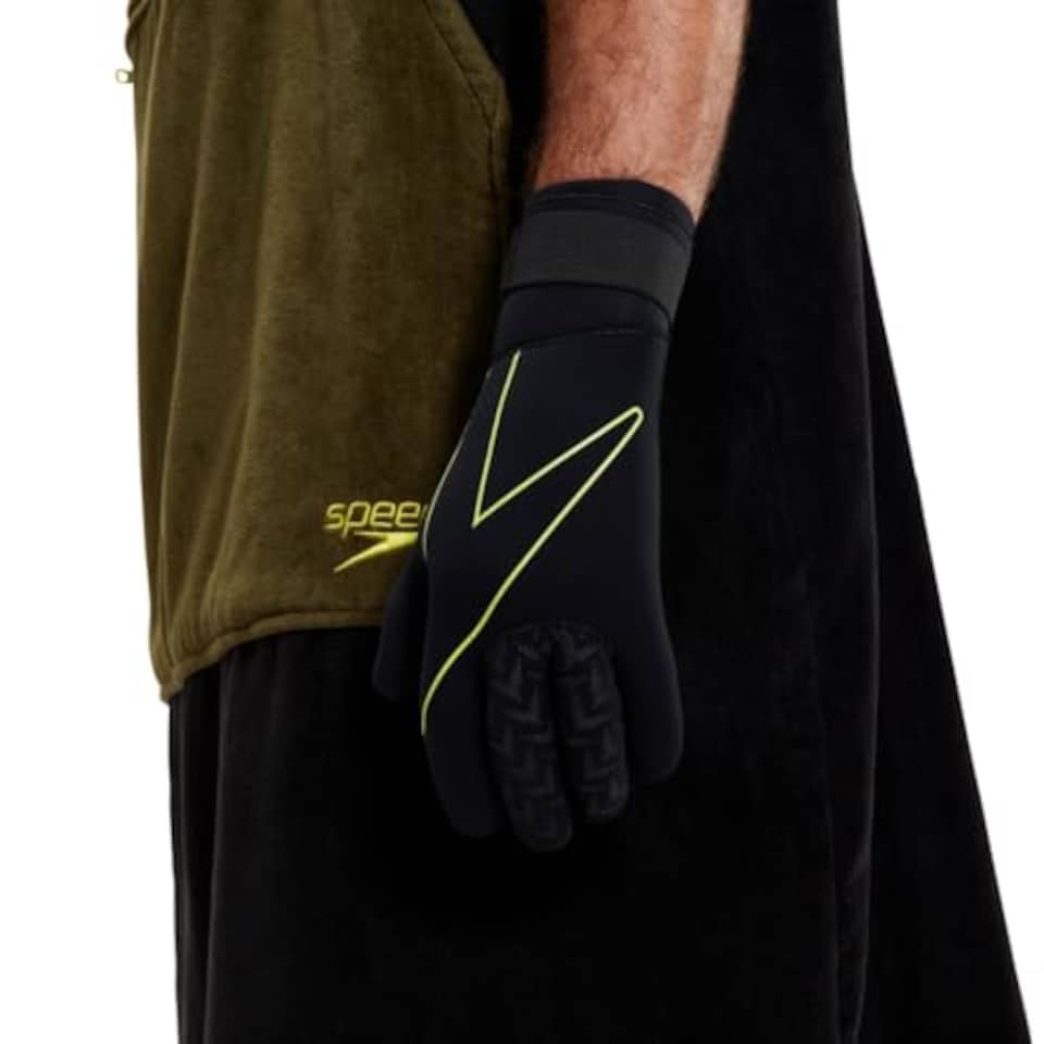 image 1 of Speedo Unisex-Adult Swim Gloves | Pool Essentials Training Aids, Check, Xs