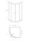 image 2 of Contemporary 8mm Glass Quadrant Shower Enclosure, 900 x 900mm, Brushed Brass | Copper | Brushed Brass | 1