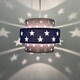 image 5 of Navy Blue and Grey Star Two Tier Light Shade | Grey | Blue | Large | 1