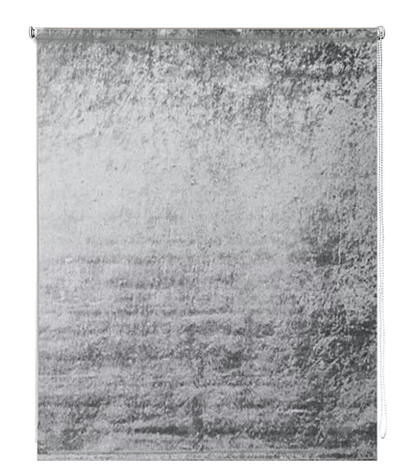 image 1 of 160cm Grey Crushed Velvet Roller Blinds | Grey | Grey