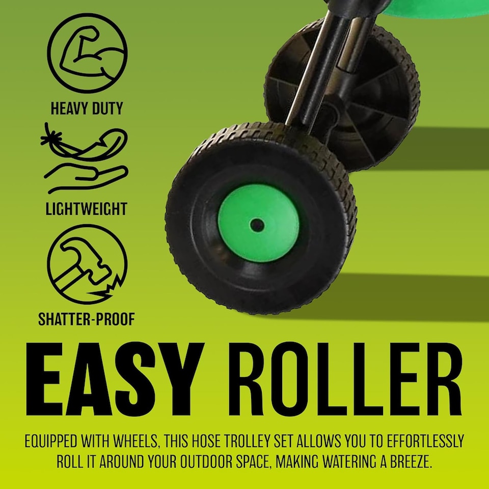 image 1 of Portable Hose Reel Garden Watering Pipe Free Standing Winder Hose Storage Holds Up To 45m