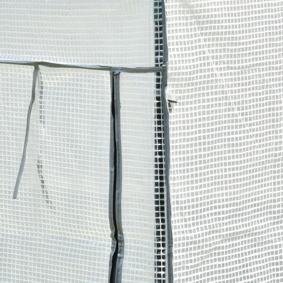 image 1 of Outsunny 100 x 50 x 150cm Greenhouse w/ Zipper Roll-up Door Outdoor