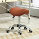 image 2 of HOMCOM PU Leather Saddle Stool w/ Moulded Padded Seat Adjustable Height Brown