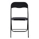 image 2 of 6 Pc Folding Lightweight Chair Set Portable Metal Frame PVC Velvet Ribcord Seats | Multi | Black Velvet