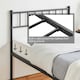 image 5 of Yaheetech 3ft Single Metal Bed Frame with Slatted Headboard Black