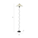 image 7 of ValueLights Wiggle Black Metal Floor Lamp with Origami Pleated Shade Black