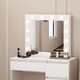 image 2 of Levede Dressing Table Vanity Set Stool Makeup LEDs Mirror Jewellery Organizer | White