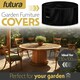 image 3 of Futura Round 230x100cm Waterproof Garden Furniture Cover  600D | Black | Black | 230x100cm | 1