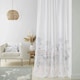 image 2 of Catherine Lansfield Meadowsweet Floral 55x72 Inch Tab Top Voile Curtain Panel White