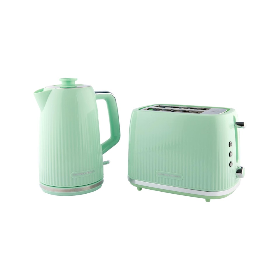 image 1 of Hamilton Beach Miami Kettle & Toaster Set Mojito Mint