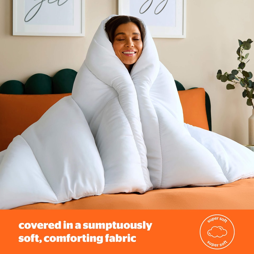 image 1 of Silentnight Warm And Cosy Double Decker Duvet - 18 Tog | White | SuperKing