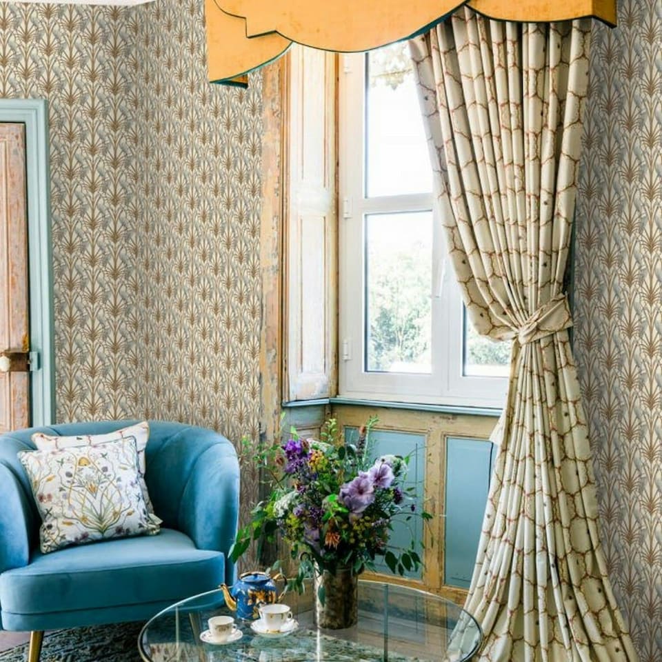 image 1 of The Chateau By Angel Strawbridge Nouveau Heron Wallpaper - Cream/Brown/Grey - 32.1ft x 21in | Cream