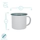 image 3 of Argon Tableware White Enamel Mugs - 375ml - Green - Pack of 6 | Green | Green