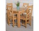 image 2 of Richmond 90-150cm Square Oak Extending Dining Table and 4 Berkeley Chairs | Brown | Brown