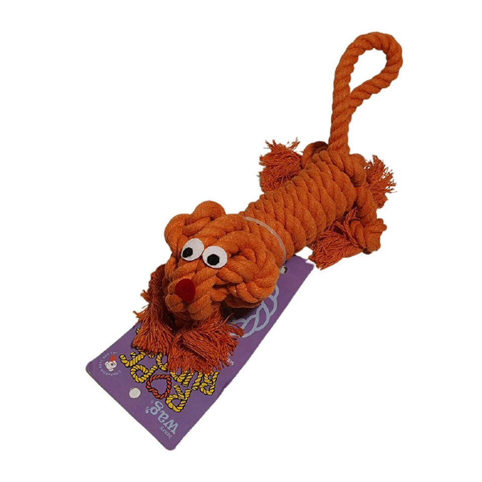 Henry Wag Buddy Sebastian Squirrel Rope Dog Toy Orange One Size