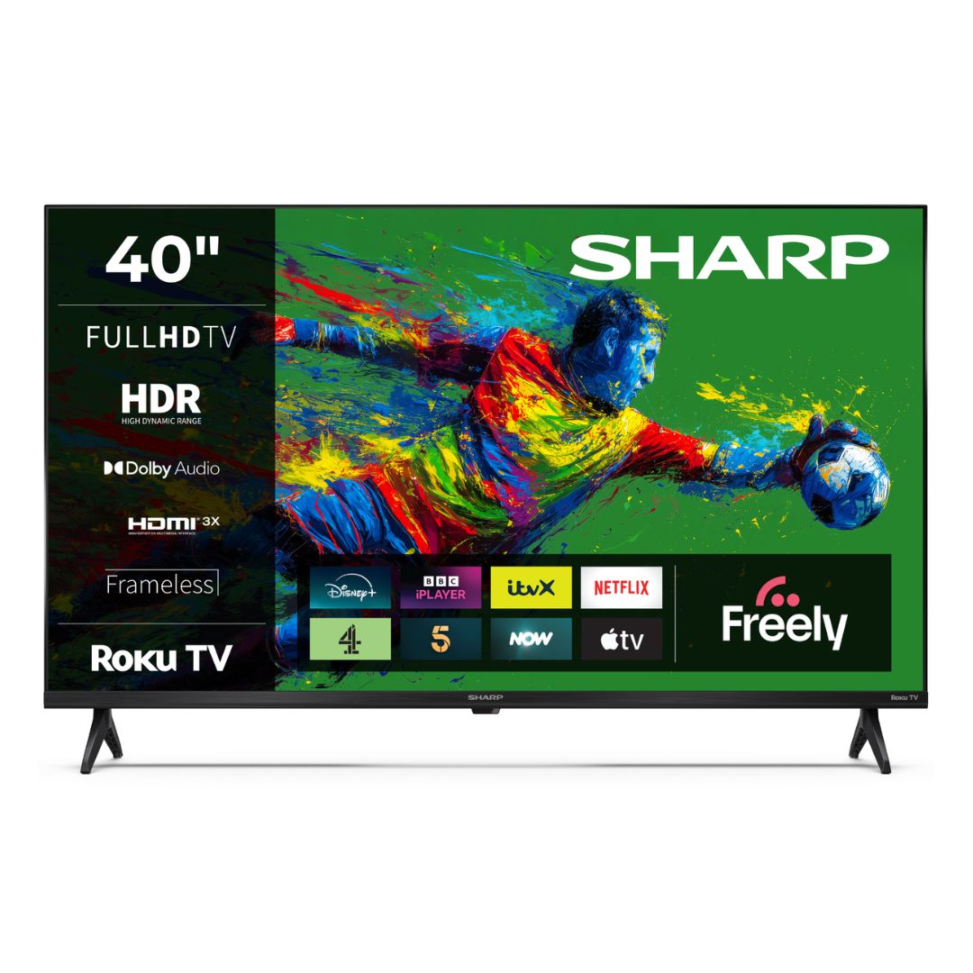 SHARP 40HD2225K 40 Inch Full HD Roku Smart TV with Freely