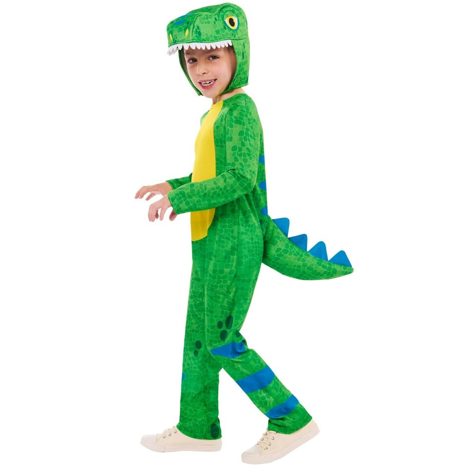 image 1 of Bristol Novelty Childrens/Kids Friendly Dinosaur Costume Set - Green - 7-8 Years 7-8 years