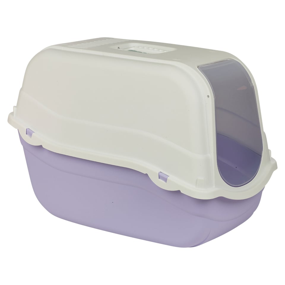 image 1 of Extra Large Enclosed Cat Litter Tray Filter Box Hooded Large Scoop Toilet Potty | Purple | 1