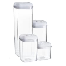 Argon Tableware 14 Piece Flip Lock Plastic Food Storage Containers Set - White