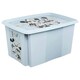 image 1 of Keeeper Mickey Mouse Turn Around Stackable Box with Lid 45 Litre Cloudy Blue