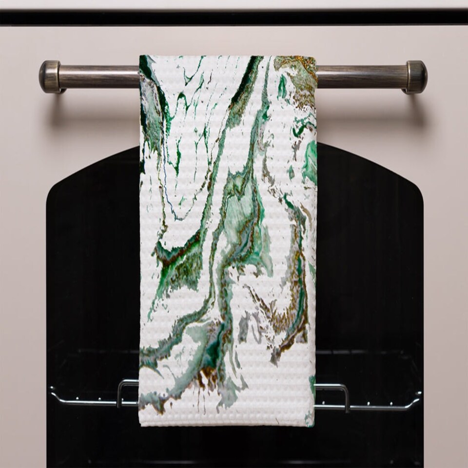 image 1 of Green Marble (Kitchen Towel)