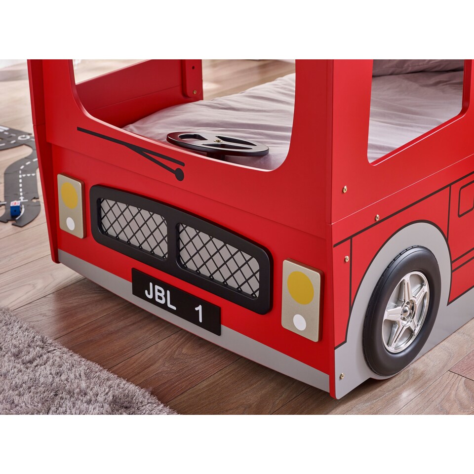 image 1 of London Bus 90cm Single Red Bunk Bed