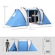image 7 of Outsunny 2 Bedroom Camping Tent with Living Area, 3000mm Waterproof, Blue