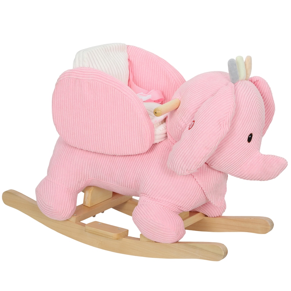 image 1 of AIYAPLAY Kids Rocking Horse, Baby Ride on Rocker with Safety Belt, Pink