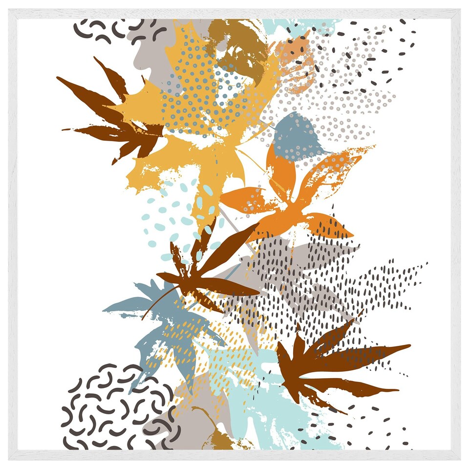 image 1 of Japanese maple leaves (Picture Frame) White | XL