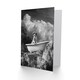 image 2 of Meerkat in Bathtub Surreal Bath Time Black White Birthday Greeting Card