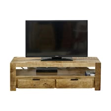 Valor Mango Wooden Tv Stand With 2 Drawers