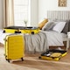 image 5 of VonHaus 3pc Yellow Luggage Set, 360° Silent Spinner Wheels