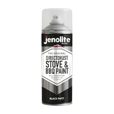 Jenolite Rust Resistant Stove & BBQ VHT Paint - Black/Silver - 400ml Spray Can