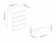 image 5 of Gloss 4 Drawer Chest No Handle Storage Cabinet | Brown | Gloss Black Drawer | One Size | 1