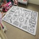 image 4 of Business doodles (Rug) White | Medium: 80x150cm