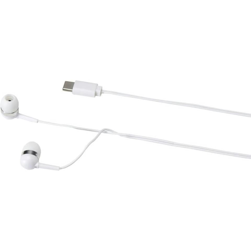 image 1 of Dofida Recycled ABS Plastic Wired Earphones - White - One Size