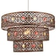 image 2 of Antique Bronze Acrylic Gem Moroccan Style Triple Tier Pendant Lighting Shade | Bronze | Bronze | 1