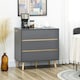 image 2 of HOMCOM Chest of Drawers, 3 Drawer Storage Cabinet Organiser Bedroom Dark Grey