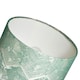 image 3 of Contemporary Emerald Green Drum Lamp Shade with Gold and Silver Metallic Decor